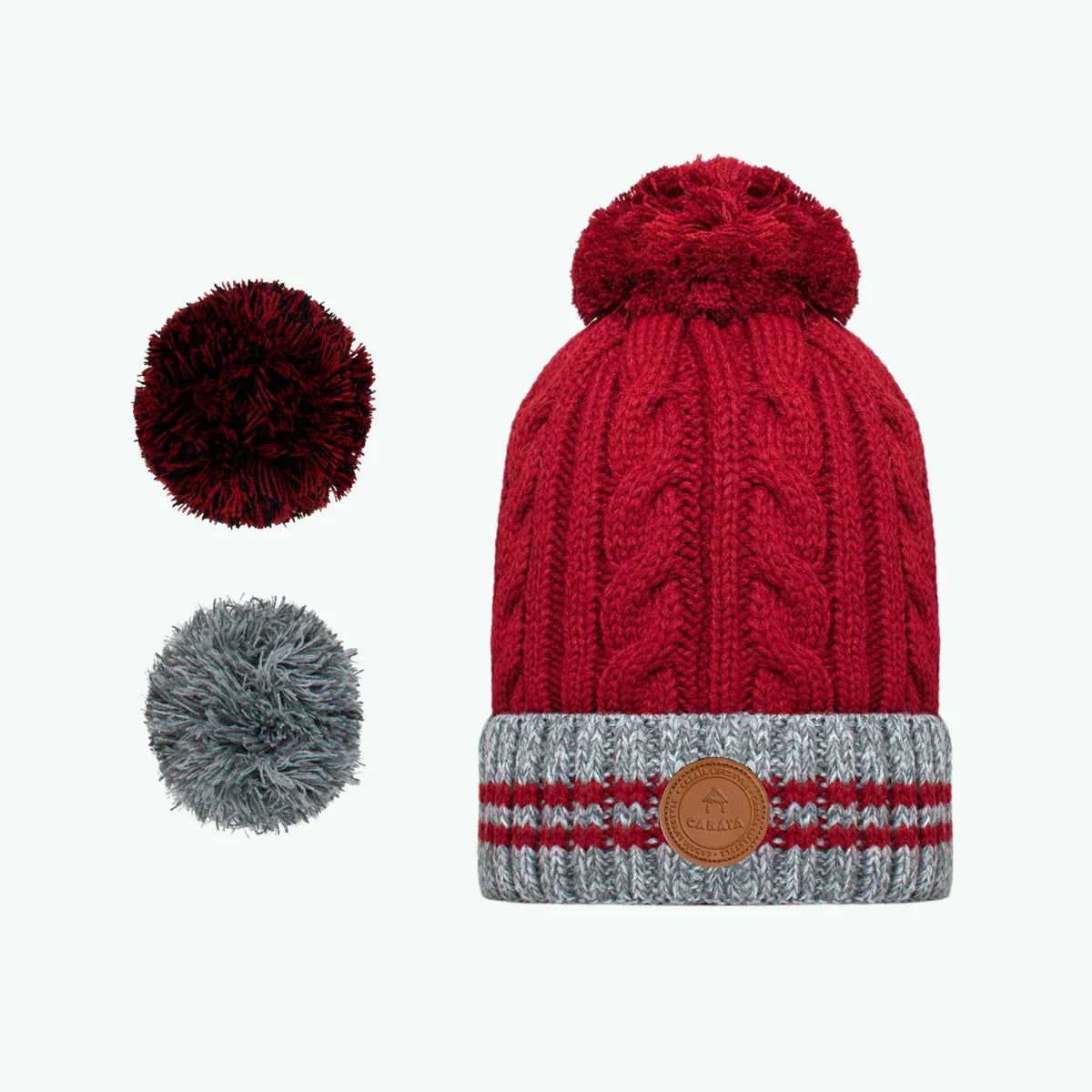 Bonnet Creamy Gin Bordeaux et Gris