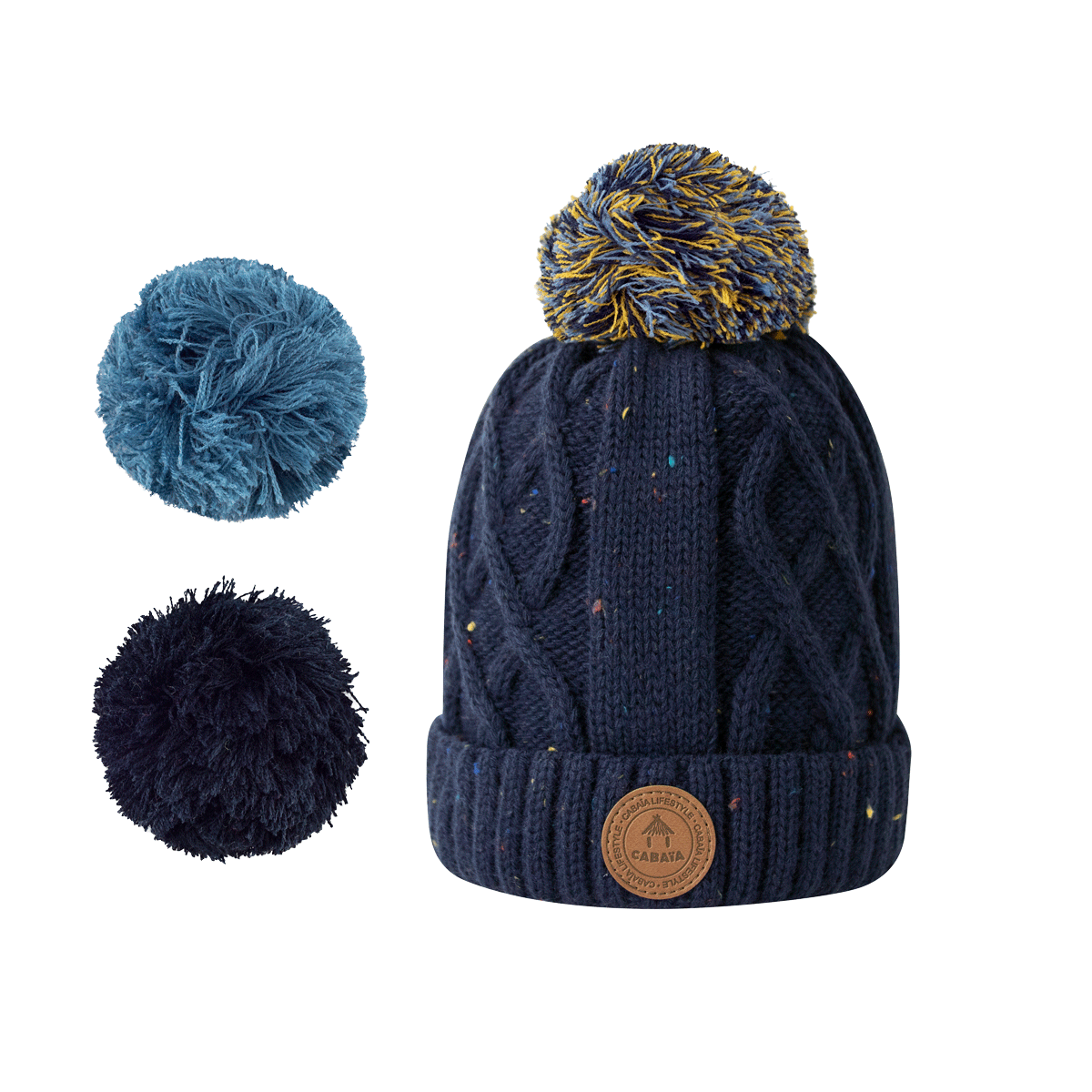 Bonnet Jus de Pomme Navy Bébé - Polaire - Cabaia - - Cabaia