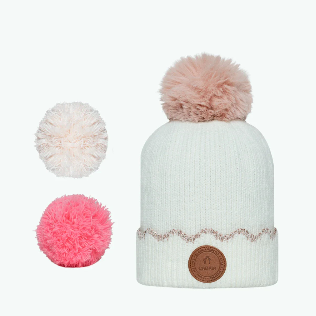 Bonnet Apple Rose Blanc Polaire - Cabaia - - Cabaia