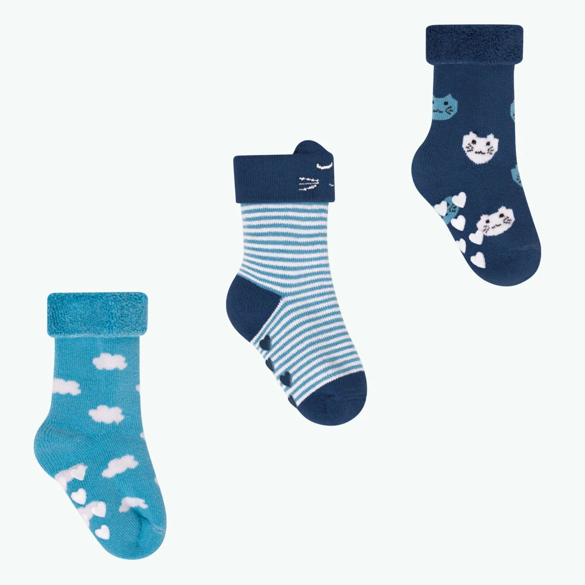 Chaussettes Dans les nuages - Pack de chaussettes bébé - Bleu - Cabaia - - Cabaia