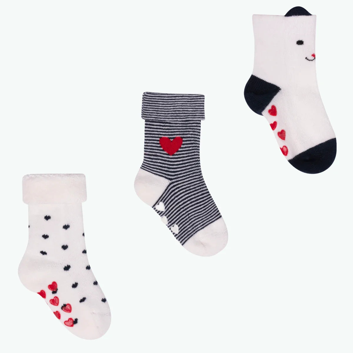Chaussettes Petit Coeur - Pack de chaussettes bébé - Cabaia - - Cabaia
