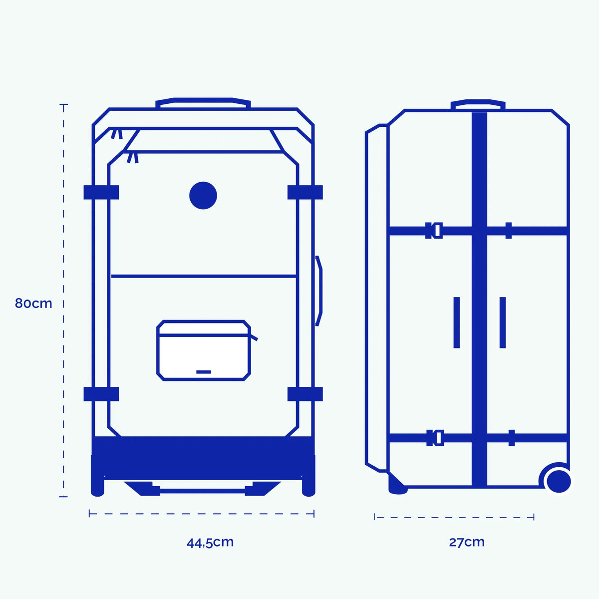 Valise souple 2 roues Large Maupiti