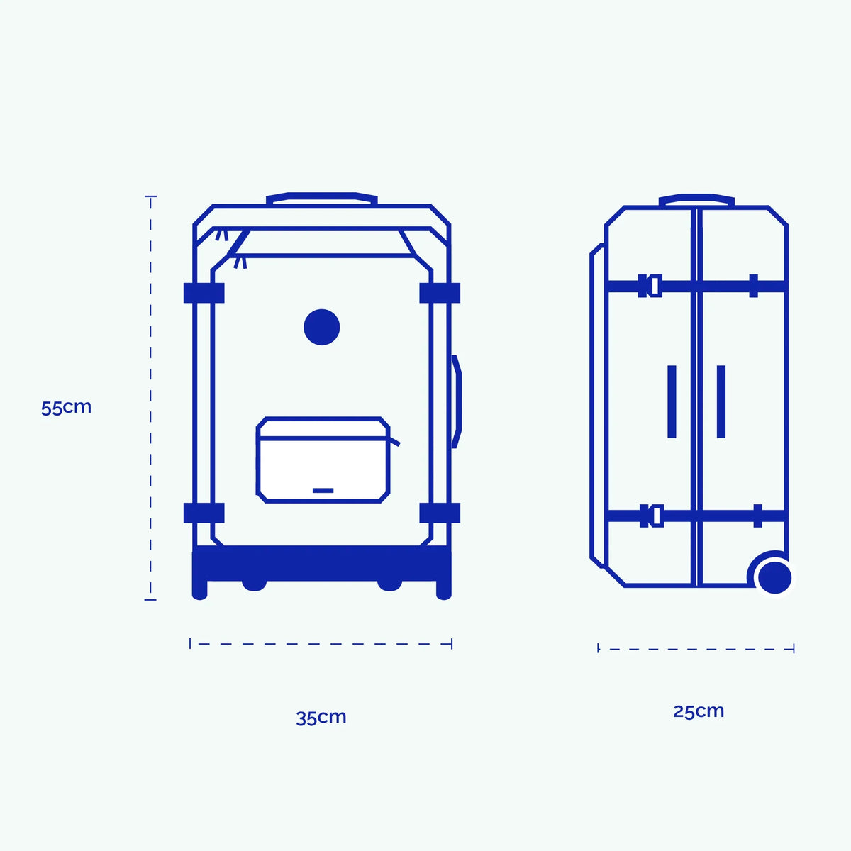 Valise souple 2 roues small Cagliari
